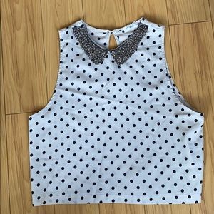 Blouse with Jeweled Detail - Sz Medium